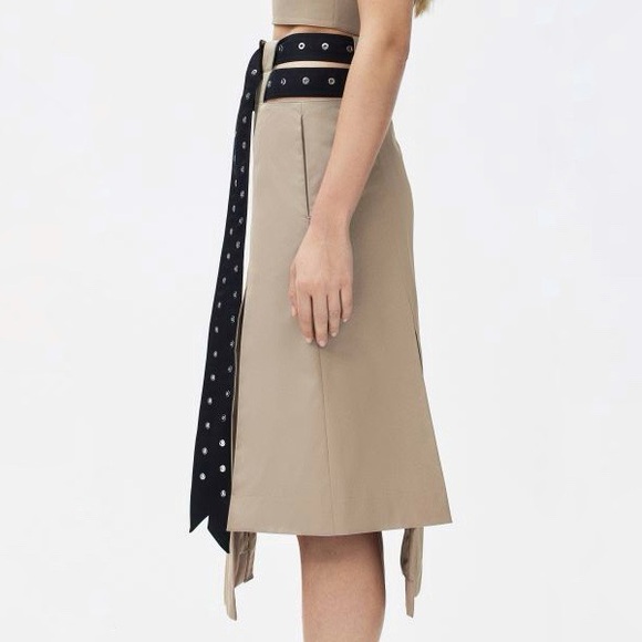New without tag ROKH x H&M Belted Skirt SZ 36 - Picture 3 of 5